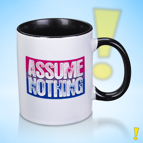 Assume Nothing Bisexual Pride Flag Color Accent Mug